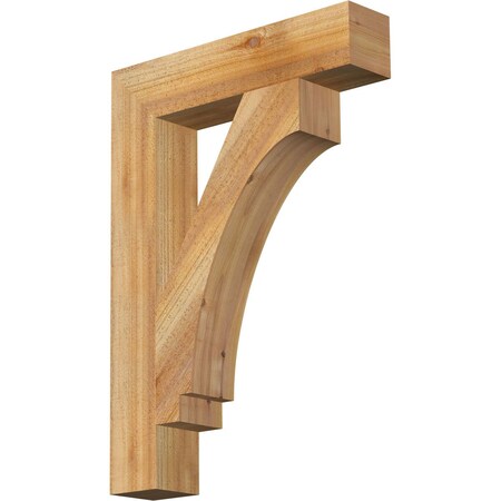 Ekena Millwork Imperial Block Rough Sawn Bracket, Western Red Cedar, 4"W x 20"D x 28"H BKT04X20X28IMP05RWR